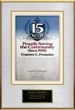 2010 award for 15 years serving the Tampa community