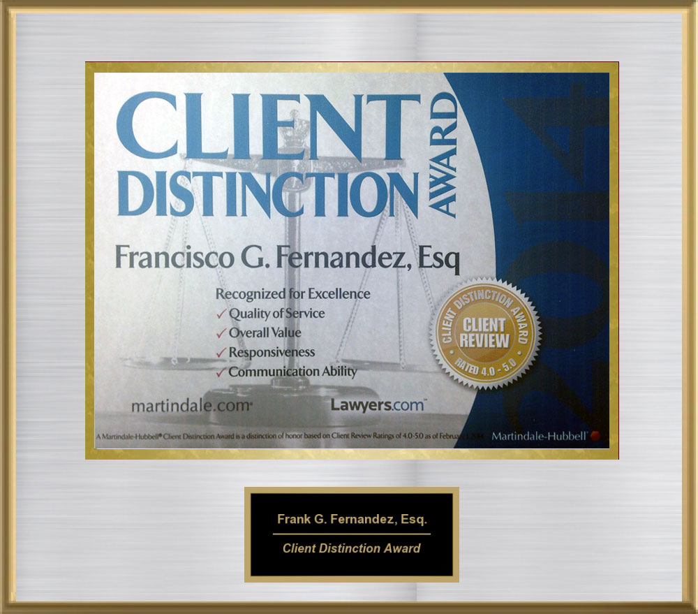 Client Distinction Award, 2014 from Martindale-Hubble